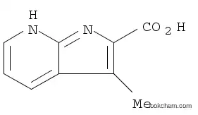 Molecular Structure of 1204475-73-9 (1H-Pyrrolo[2,3-b]pyridine-2-carboxylic acid, 3-methyl-)